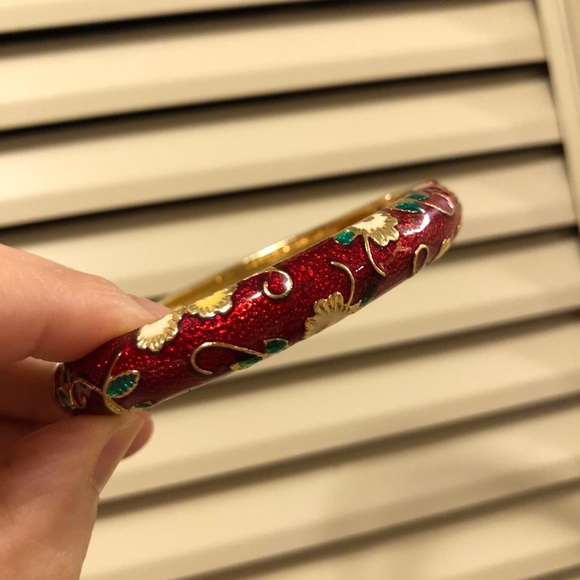 💝💝 NEW Cloisonné Enamel Hinged Bangle Bracelets - Picture 10 of 10